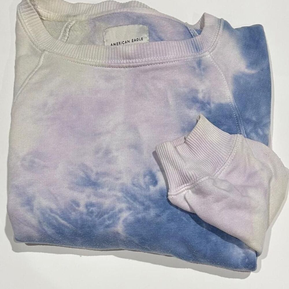 American-Eagle Women's Tie-Dye Crewneck
